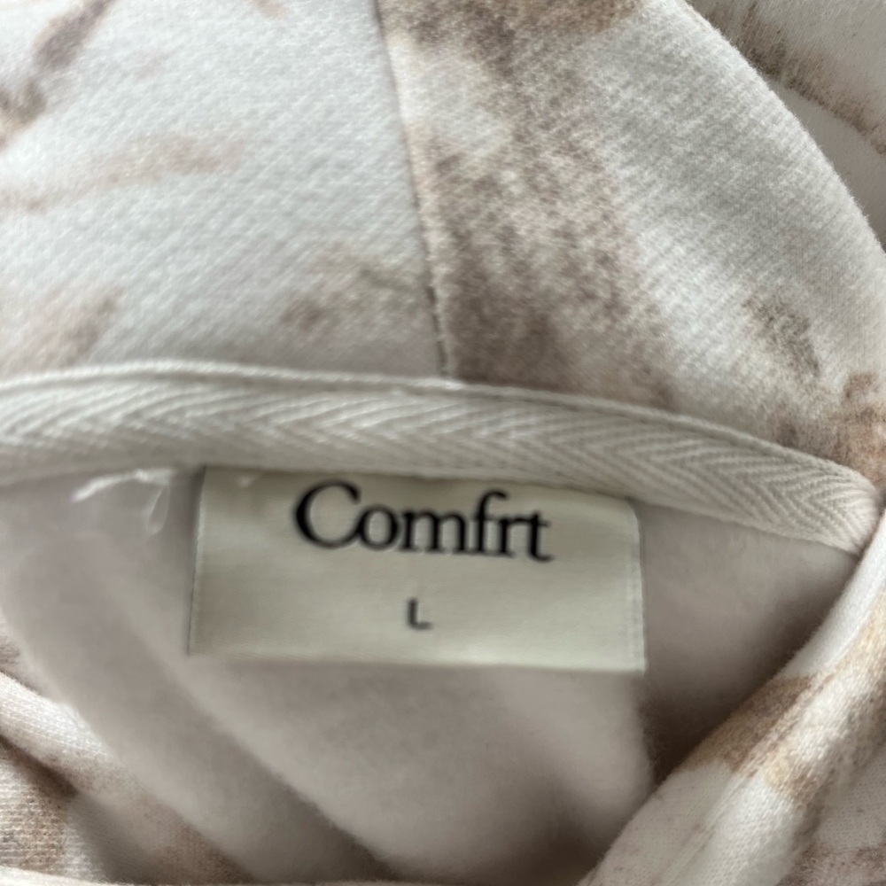 Neutral Camo-Print Hooded Sweatshirt - Picture 3 of 4